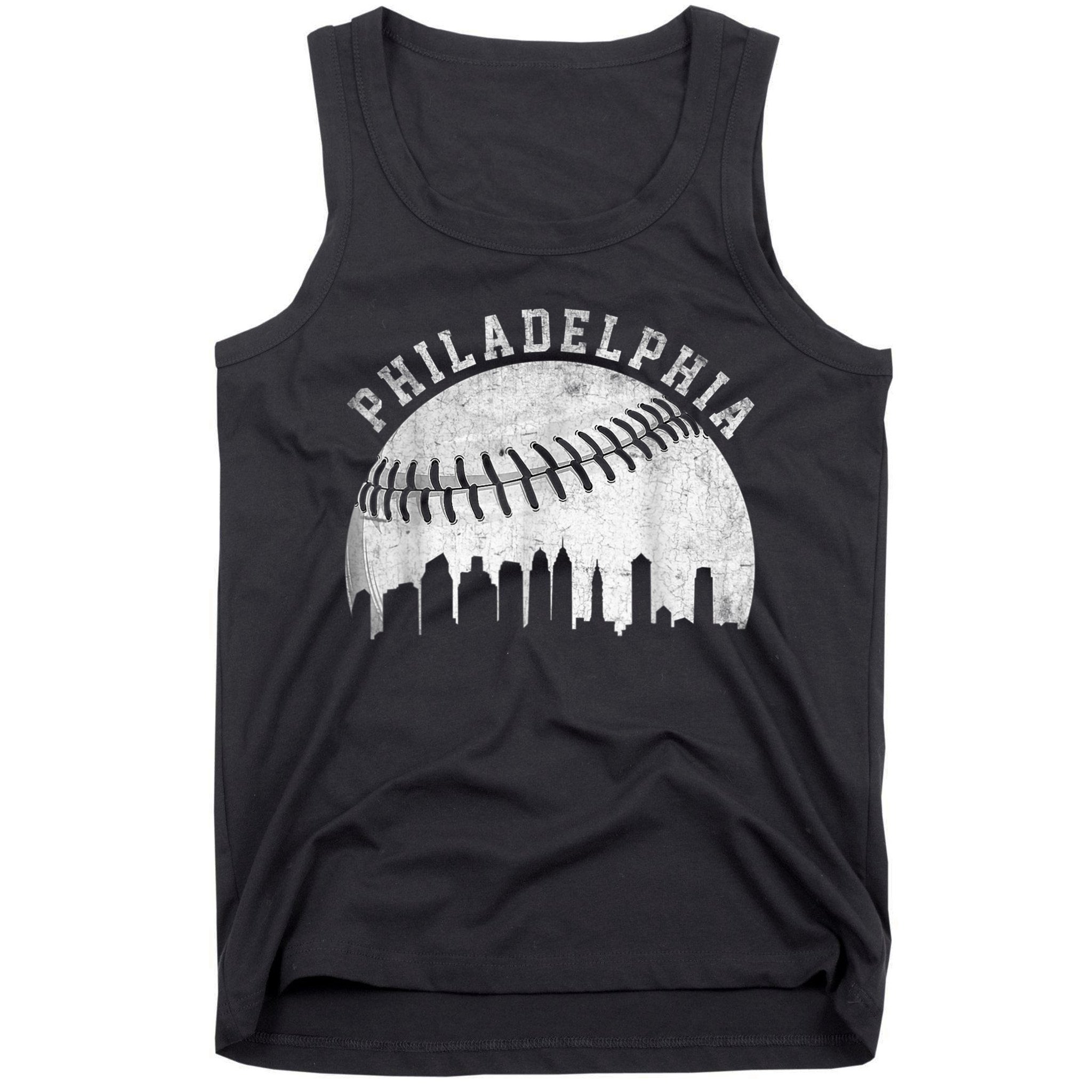 Vintage Philadelphia Baseball Skyline Retro Philly Cityscap Tank Top