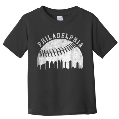 Vintage Philadelphia Baseball Skyline Retro Philly Cityscap Toddler T-Shirt