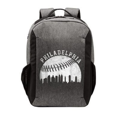 Vintage Philadelphia Baseball Skyline Retro Philly Cityscap Vector Backpack