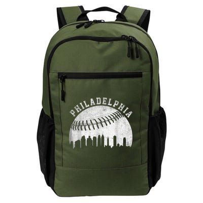 Vintage Philadelphia Baseball Skyline Retro Philly Cityscap Backpack