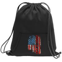 Vintage Pure Blood Movement Pureblood Freedom USA Flag Sweatshirt Cinch Pack Bag