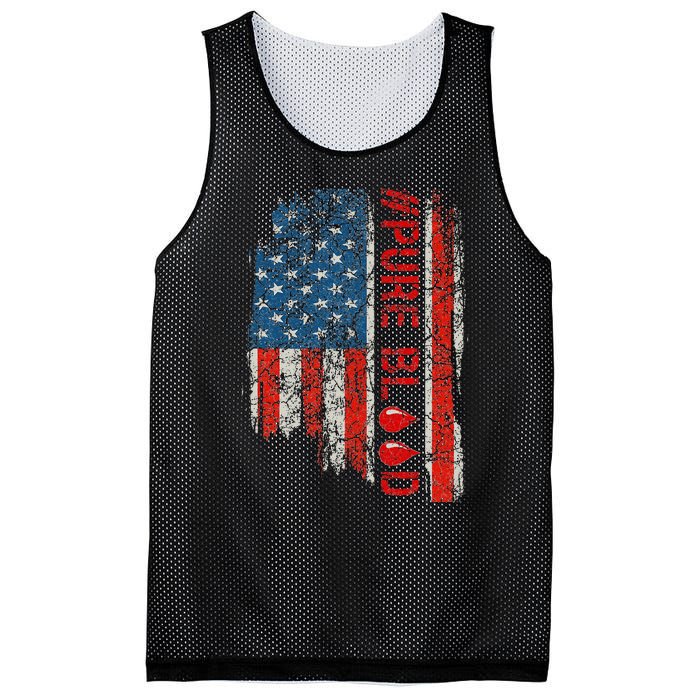 Vintage Pure Blood Movement Pureblood Freedom USA Flag Mesh Reversible Basketball Jersey Tank