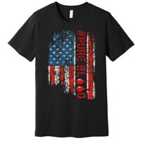 Vintage Pure Blood Movement Pureblood Freedom USA Flag Premium T-Shirt