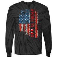 Vintage Pure Blood Movement Pureblood Freedom USA Flag Tie-Dye Long Sleeve Shirt