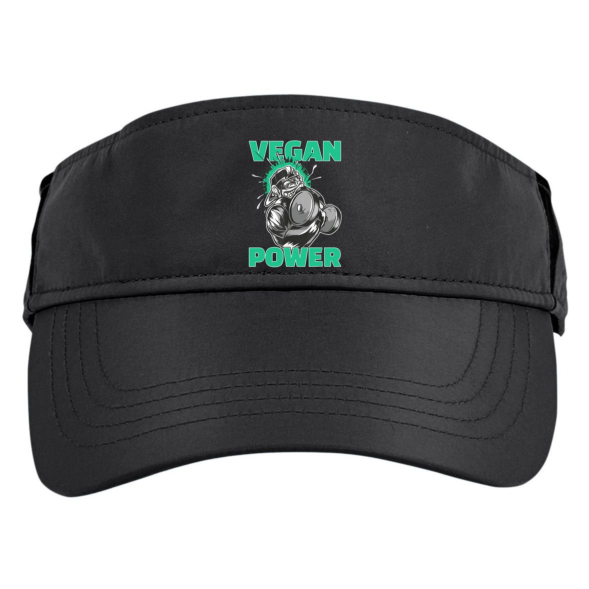 Vegan Power Bodybuilding Fitness Strength Training Gorilla Adult Drive Performance Visor