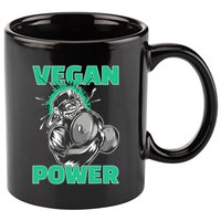 Vegan Power Bodybuilding Fitness Strength Training Gorilla 11oz C Handle Ceramic Mug