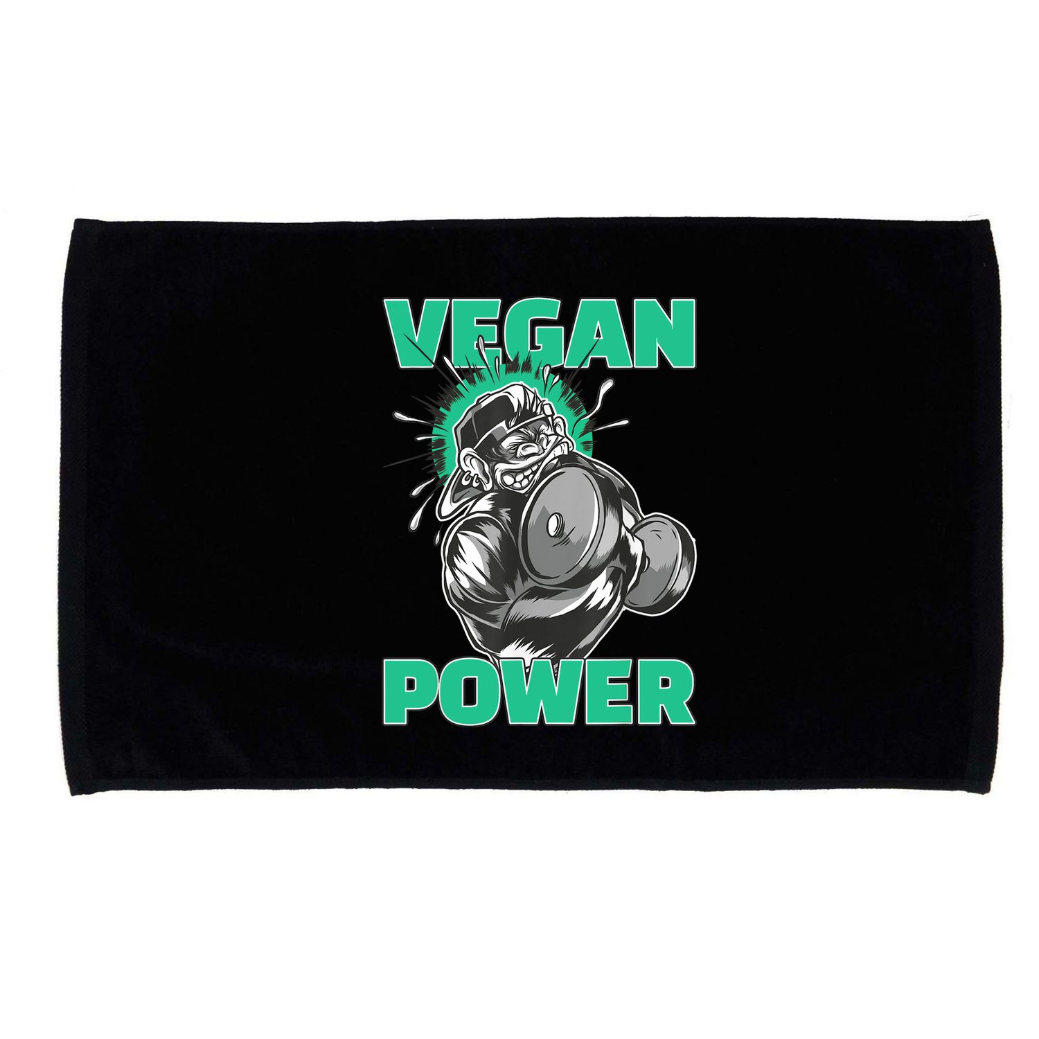 Vegan Power Bodybuilding Fitness Strength Training Gorilla Microfiber Hand Towel