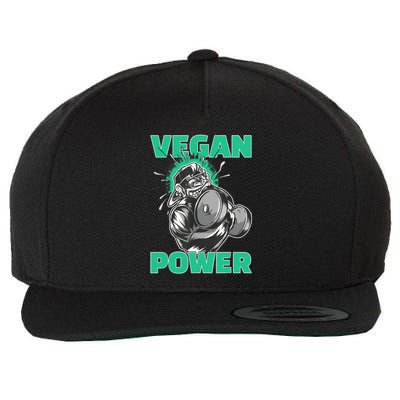 Vegan Power Bodybuilding Fitness Strength Training Gorilla Wool Snapback Cap