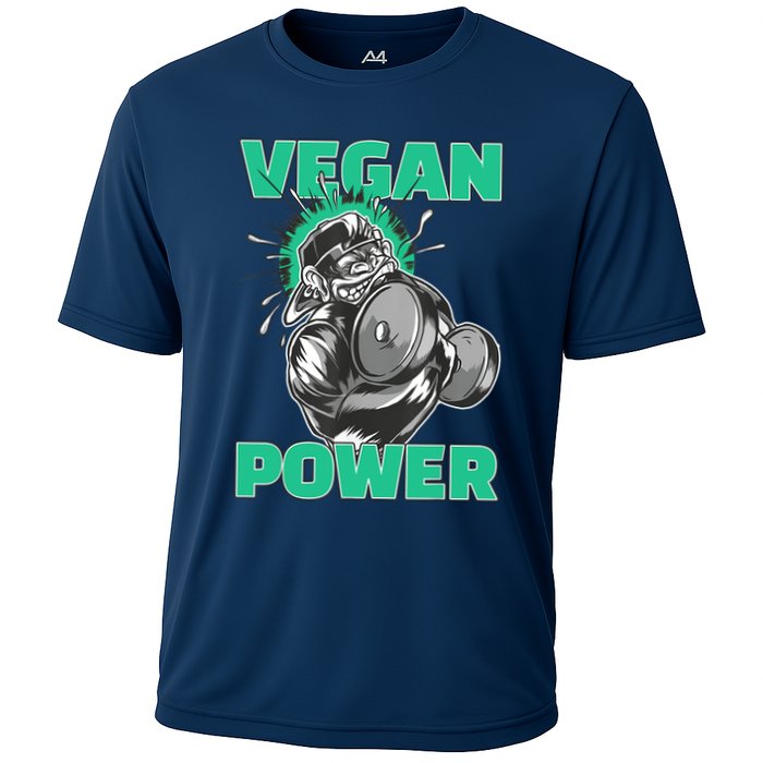 Vegan Power Bodybuilding Fitness Strength Training Gorilla Cooling Performance Crew T-Shirt