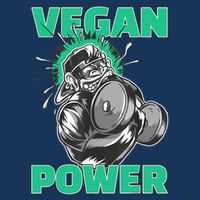 Vegan Power Bodybuilding Fitness Strength Training Gorilla Cooling Performance Crew T-Shirt