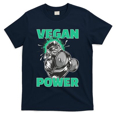 Vegan Power Bodybuilding Fitness Strength Training Gorilla T-Shirt