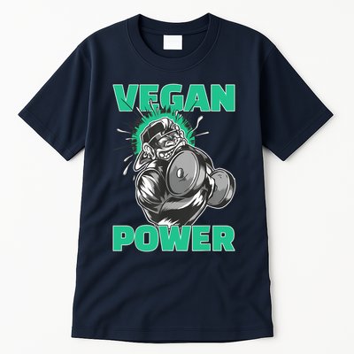 Vegan Power Bodybuilding Fitness Strength Training Gorilla Tall T-Shirt