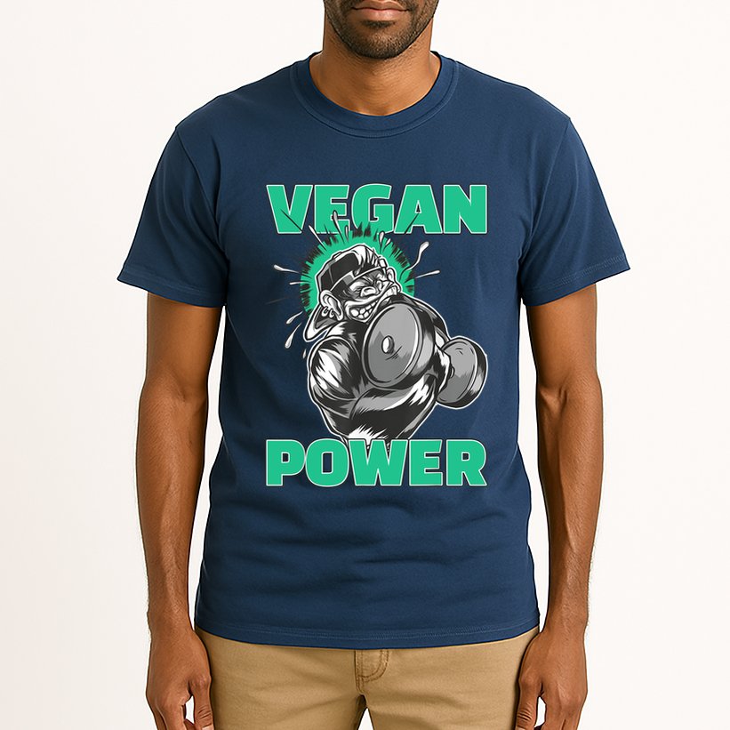 Vegan Power Bodybuilding Fitness Strength Training Gorilla Tall T-Shirt