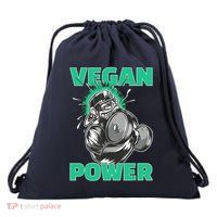 Vegan Power Bodybuilding Fitness Strength Training Gorilla Drawstring Bag