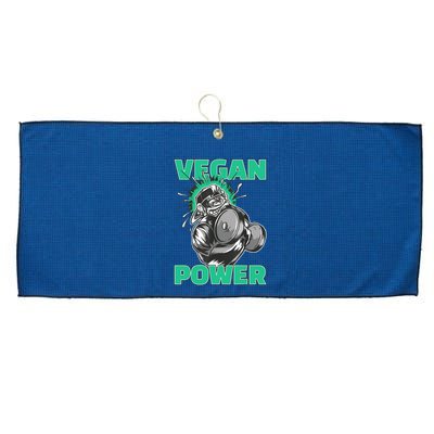 Vegan Power Bodybuilding Fitness Strength Training Gorilla Large Microfiber Waffle Golf Towel