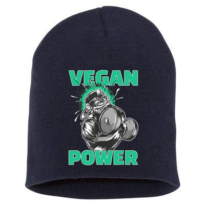 Vegan Power Bodybuilding Fitness Strength Training Gorilla Short Acrylic Beanie