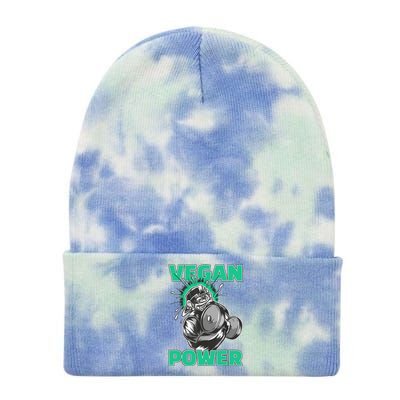 Vegan Power Bodybuilding Fitness Strength Training Gorilla Tie Dye 12in Knit Beanie