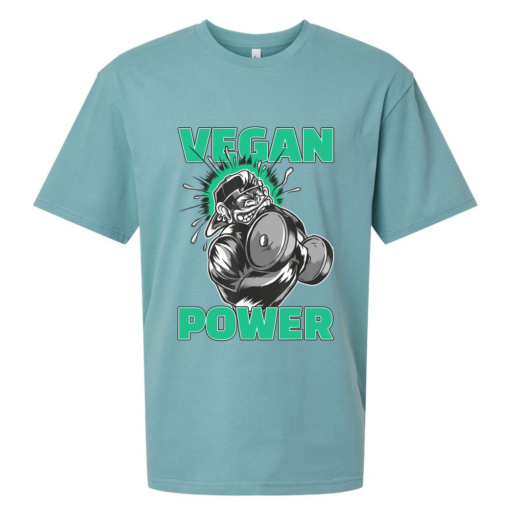 Vegan Power Bodybuilding Fitness Strength Training Gorilla Sueded Cloud Jersey T-Shirt