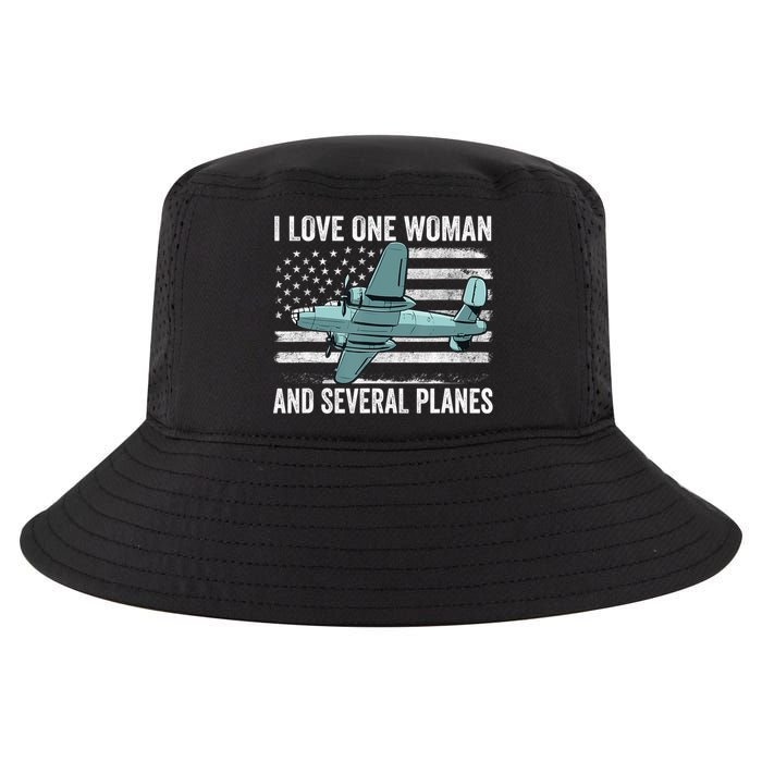 Veteran Pilot B17 Heavy Bomber WW2 Plane Aircraft USA Flag Cool Comfort Performance Bucket Hat