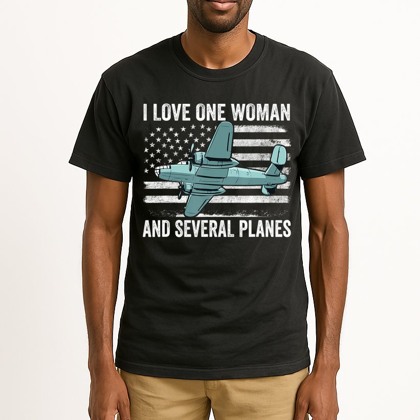 Veteran Pilot B17 Heavy Bomber WW2 Plane Aircraft USA Flag Tall T-Shirt