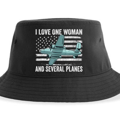 Veteran Pilot B17 Heavy Bomber WW2 Plane Aircraft USA Flag Sustainable Bucket Hat