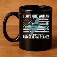 Veteran Pilot B17 Heavy Bomber WW2 Plane Aircraft USA Flag 11oz C Handle Ceramic Mug