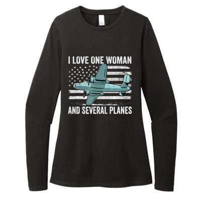 Veteran Pilot B17 Heavy Bomber WW2 Plane Aircraft USA Flag Womens CVC Long Sleeve Shirt