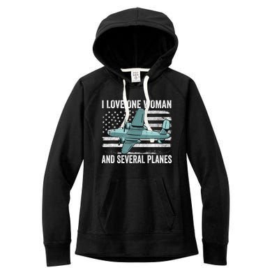 Veteran Pilot B17 Heavy Bomber WW2 Plane Aircraft USA Flag Women's Fleece Hoodie