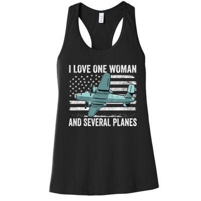 Veteran Pilot B17 Heavy Bomber WW2 Plane Aircraft USA Flag Women's Racerback Tank