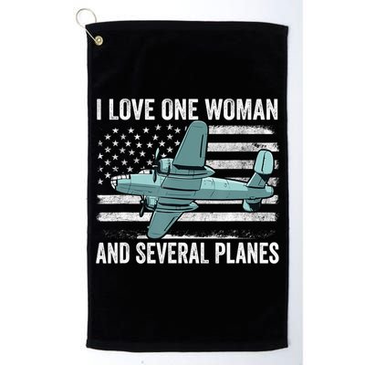 Veteran Pilot B17 Heavy Bomber WW2 Plane Aircraft USA Flag Golf Towel