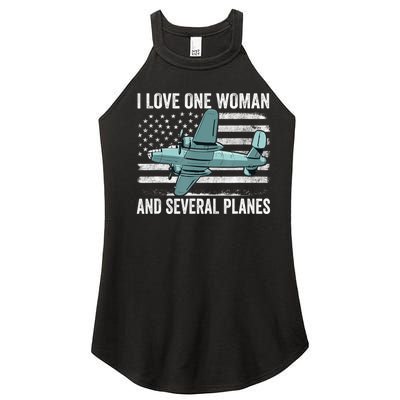 Veteran Pilot B17 Heavy Bomber WW2 Plane Aircraft USA Flag Women’s Perfect Tri Rocker Tank