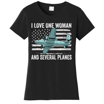 Veteran Pilot B17 Heavy Bomber WW2 Plane Aircraft USA Flag Women's T-Shirt