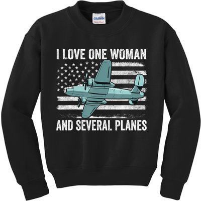 Veteran Pilot B17 Heavy Bomber WW2 Plane Aircraft USA Flag Kids Sweatshirt