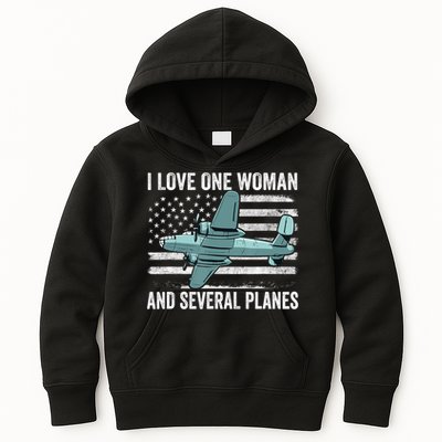 Veteran Pilot B17 Heavy Bomber WW2 Plane Aircraft USA Flag Kids Hoodie