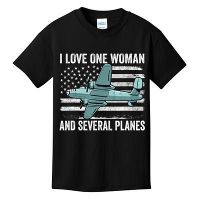 Veteran Pilot B17 Heavy Bomber WW2 Plane Aircraft USA Flag Kids T-Shirt