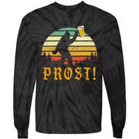 Vintage PROST Bigfoot Drinking Beer German Oktoberfest Tie-Dye Long Sleeve Shirt