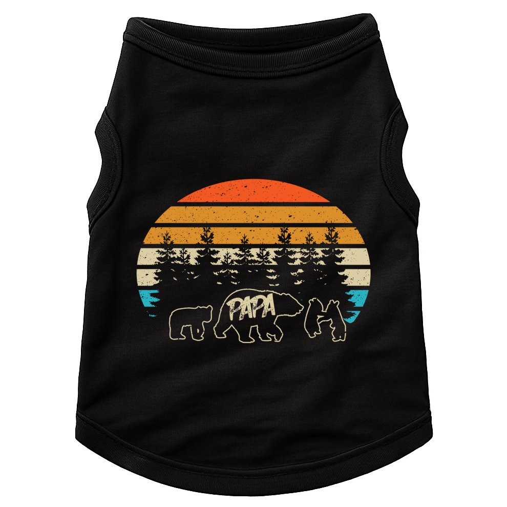 Vintage Papa Bear With Three Cute Bear Cubs Gift Doggie Tank