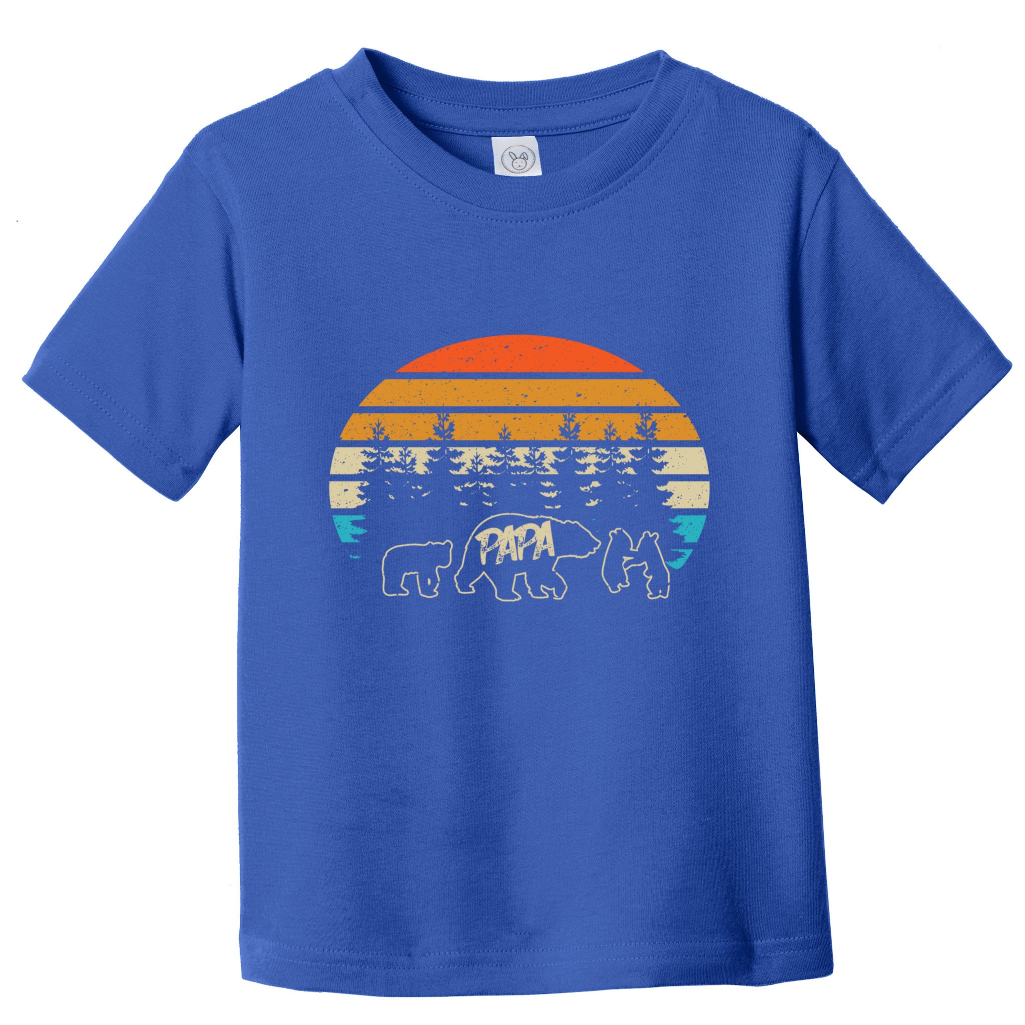 Vintage Papa Bear With Three Cute Bear Cubs Gift Toddler T-Shirt