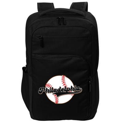 Vintage Philadelphia Baseball Throwback Retro Impact Tech Backpack