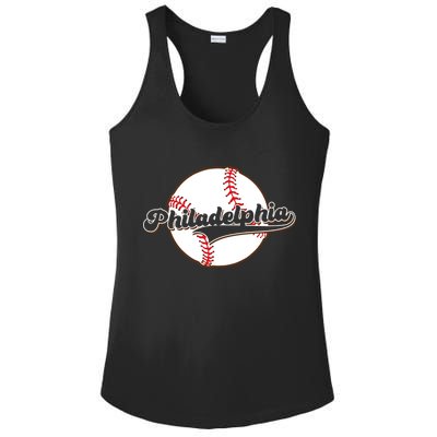 Vintage Philadelphia Baseball Throwback Retro Ladies PosiCharge Competitor Racerback Tank