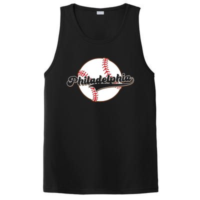 Vintage Philadelphia Baseball Throwback Retro PosiCharge Competitor Tank