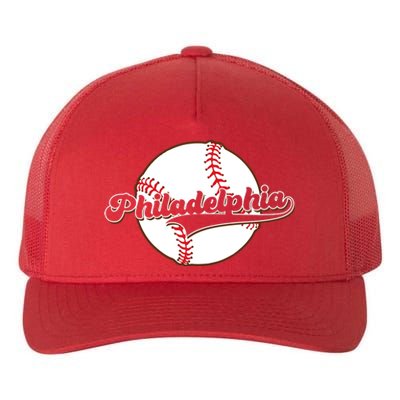 Vintage Philadelphia Baseball Throwback Retro Yupoong Adult 5-Panel Trucker Hat