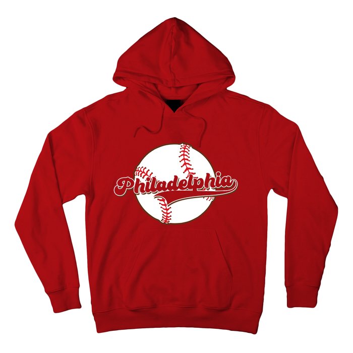 Vintage Philadelphia Baseball Throwback Retro Hoodie