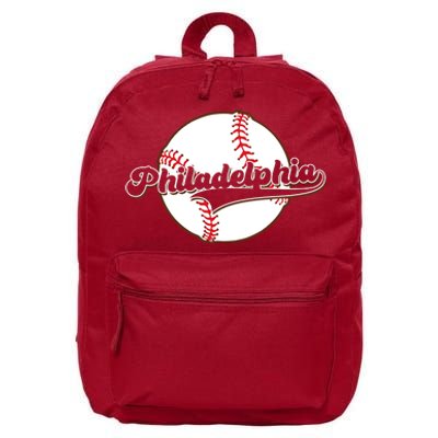 Vintage Philadelphia Baseball Throwback Retro 16 in Basic Backpack