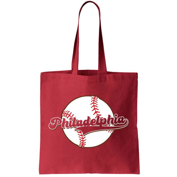 Vintage Philadelphia Baseball Throwback Retro Tote Bag