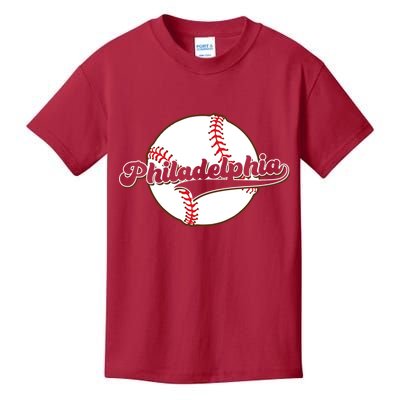 Vintage Philadelphia Baseball Throwback Retro Kids T-Shirt