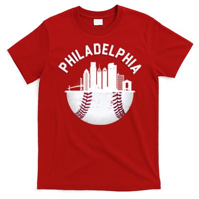 Vintage Philadelphia Baseball Retro Skyline T-Shirt