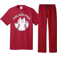 Vintage Philadelphia Baseball Retro Skyline Pajama Set