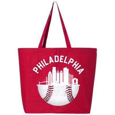 Vintage Philadelphia Baseball Retro Skyline 25L Jumbo Tote