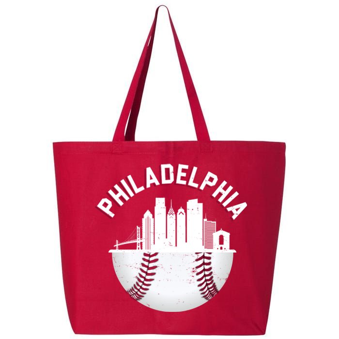 Vintage Philadelphia Baseball Retro Skyline 25L Jumbo Tote